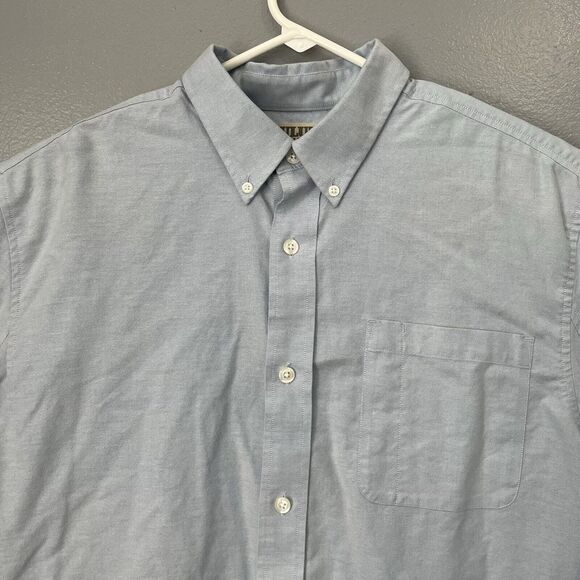 Duluth Trading Shirt Mens Large Casual Chambray Work Blue Pencil Pocket - Picture 2 of 10